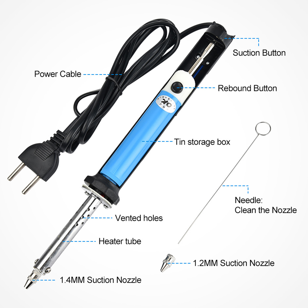 Caneta elétrica de sucção de e - Desoldering Pump Electric Vacuum Station avaliação e preço